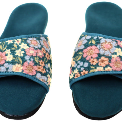 Homyped Snug 2 Slippers in Teal Floral Size 10