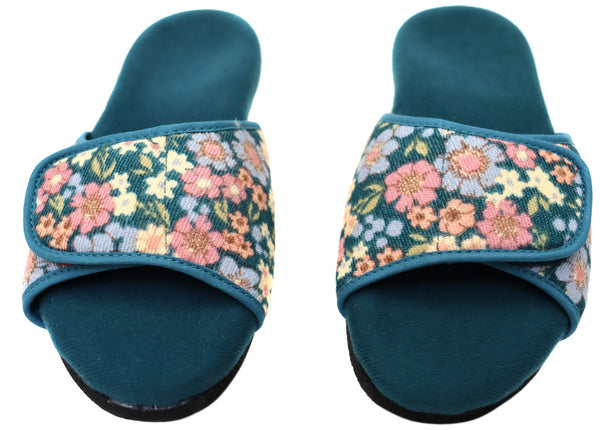Homyped Snug 2 Slippers in Teal Floral Size 10