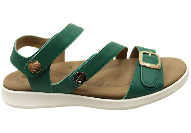 Homyped Erin Buckle Sandal in Emerald Green 7.5