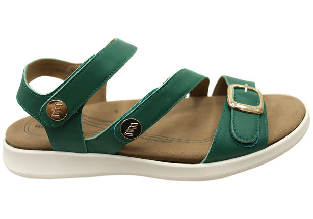 Homyped Erin Buckle Sandal in Emerald Green Size 6