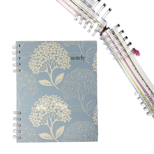 Notely Undated Hydrangea Diary Planner Journal 240 Pages