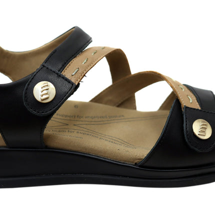 Homyped Magnolia Strap Sandal in Black Tan 10