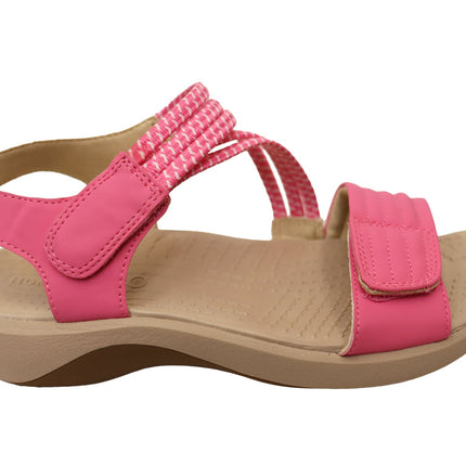Homyped Niche Strap Over Slide Sandal in Hot Pink Size 7