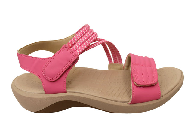 Homyped Niche Strap Over Slide Sandal in Hot Pink Size 7