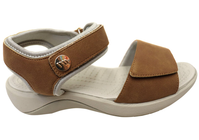 Homyped Niche Mary Jane Comfort Leather Shoes for Women Tan Size 10