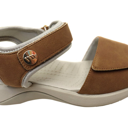 Homyped Niche Orthotic Friendly Leather Sandals in Tan Size 7