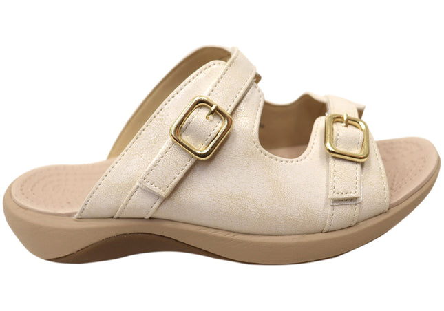 Homyped Womens Fargo Slide Ivory 9