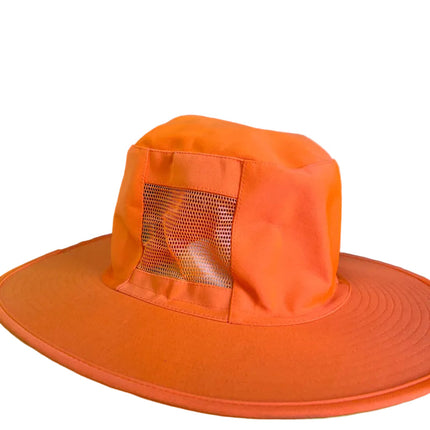 Headwear Orange Wide Brim Sun Hat with Air Vents for Outdoor Protection