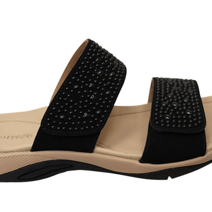 Homyped Unity Jewell Women's Comfort Slide Sandals Black C+ Width Size 9