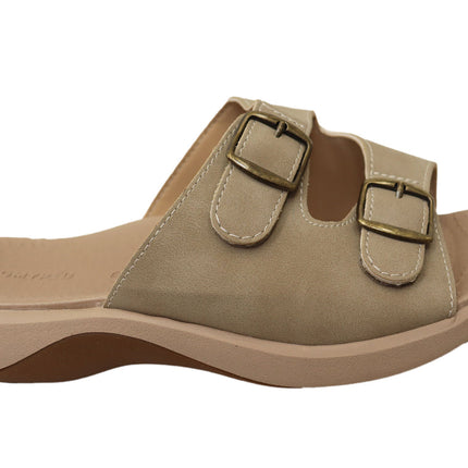 Homyped Niche Women's Comfort Slides Cement Size 10