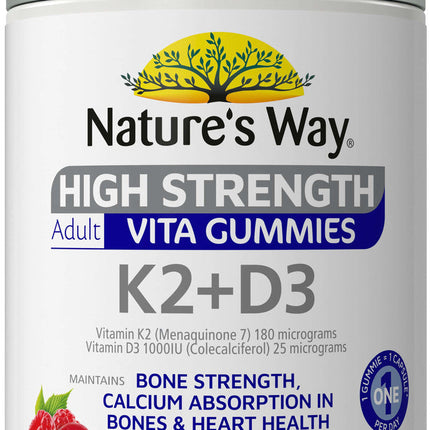 Nature's Way K2 + D3 High Strength 30 Adult Vita Gummies
