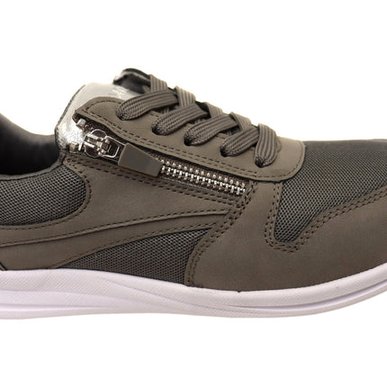 Homyped Superwalk Lace Women's Support Walking Shoes Grey Silver Size 10