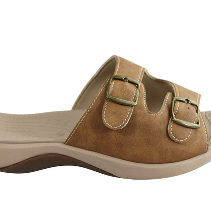Homyped Niche Women's Slides Tan Size 8