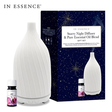 In Essence Starry Night Diffuser & Joy Essential Oil 8ml Gift Set - OhYouLuckyDuck.com.au