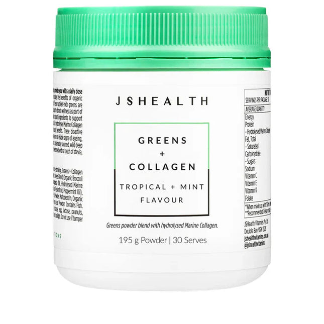 JSHEALTH Greens + Collagen 195G - OhYouLuckyDuck.com.au