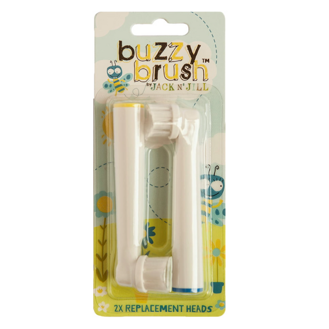Jack N' Jill Buzzy Brush Replacement Heads, Twin Pack - OhYouLuckyDuck.com.au