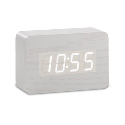 Jinx LED Alarm Clock - White - OhYouLuckyDuck.com.au