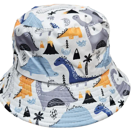 Kato Designs White Blue Dino Kids Hat