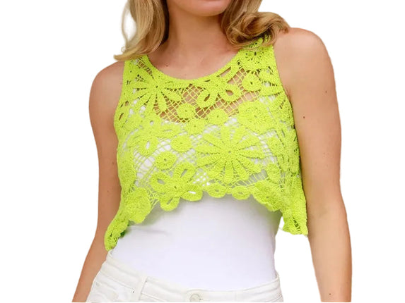 Ginger Bear Boutique Sweet Crochet Summer Crop Top