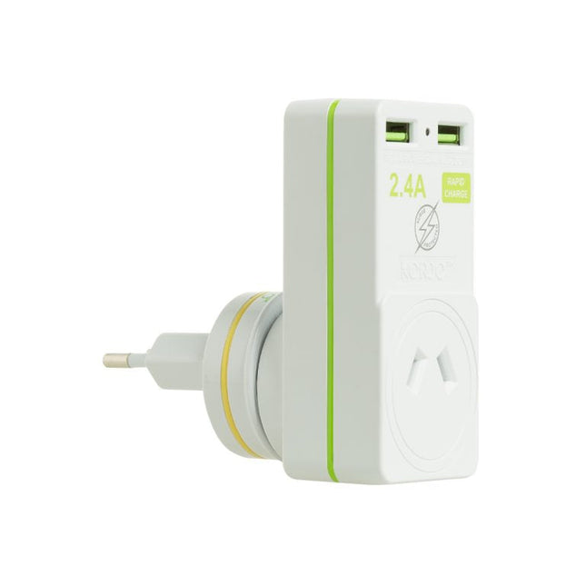 Korjo USB & Power Adaptor - Europe (Italy & Switzerland)