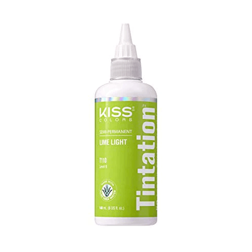 Kiss Tintation Semi-Permanent Hair Colour with Aloe Vera 148ml Lime Light - OhYouLuckyDuck.com.au