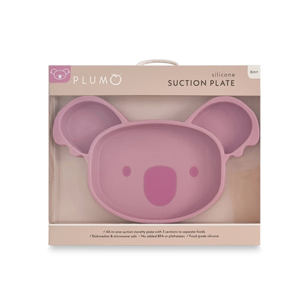 Plum Silicone Suction Koala Plate In Dusty Berry