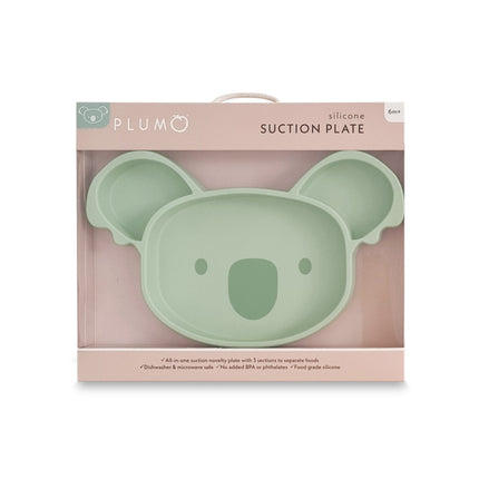 Plum Silicone Suction Plate Koala Olive