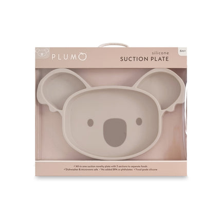 Plum Silicone Suction Koala Plate Sand
