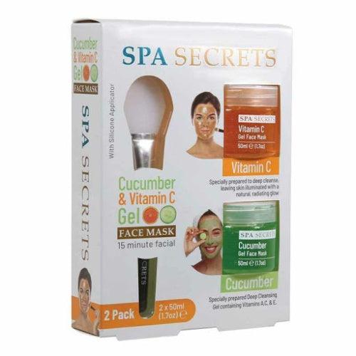 Spa Secrets Cucumber & Vitamin C Face Mask Gift Set With Applicator 60ml - OhYouLuckyDuck.com.au