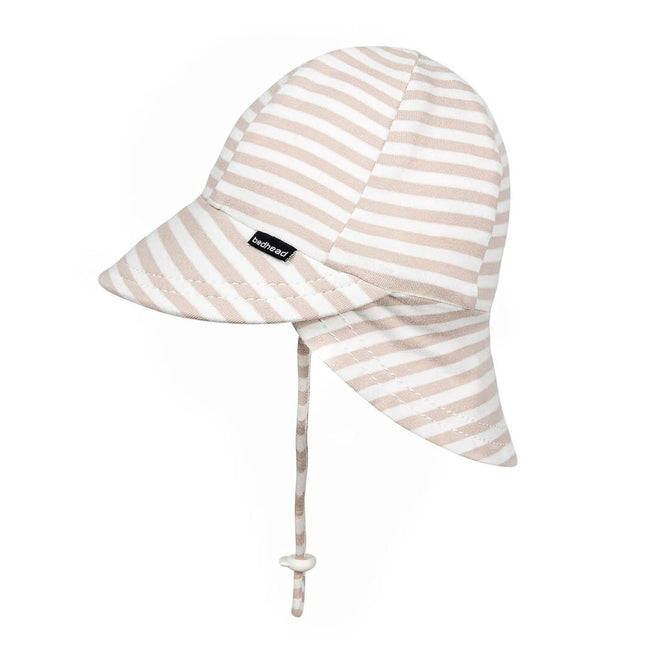 Bedhead Hats Legionnaire Flap Sun Hat Natural Stripe 47cm 6-12 Months Small