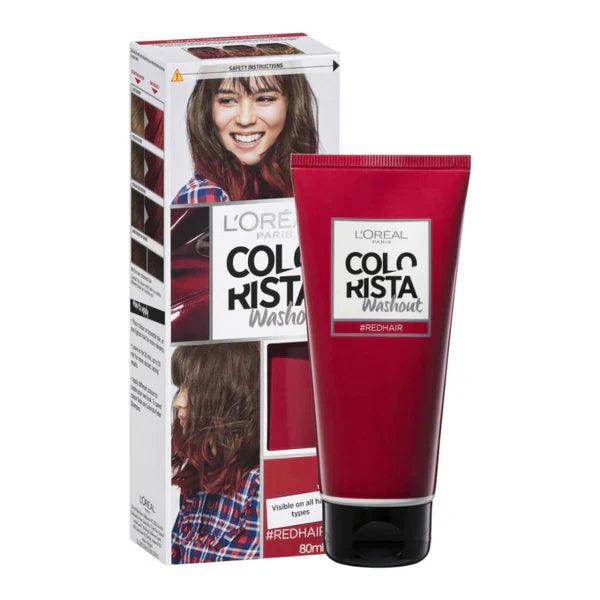 L'Oreal Colorista Semi-Permanent Hair Colour Washout Red Hair Pastel 80mL - OhYouLuckyDuck.com.au