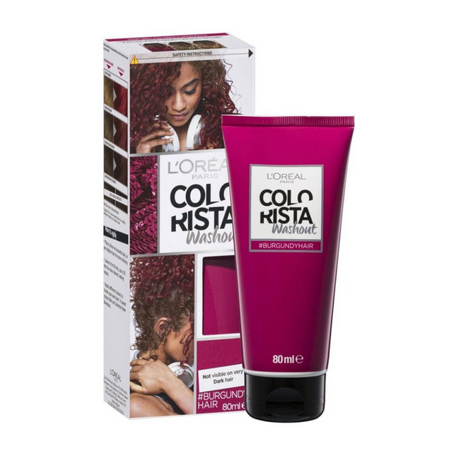 Loreal Colorista Washout Hair Colour  Burgundy Pastel 80ML