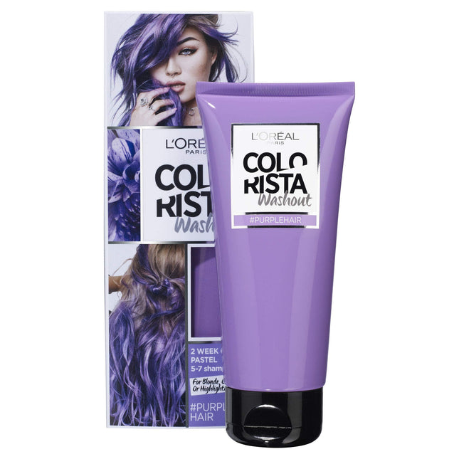 L'Oreal Colorista Semi-Permanent Hair Colour Washout Purple Hair Pastel 80mL - OhYouLuckyDuck.com.au