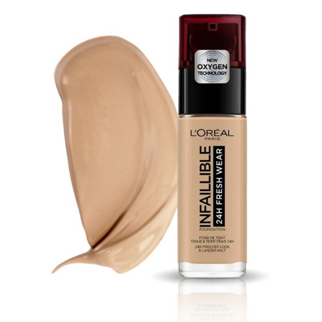 L'Oreal Infallible 24H Fresh Wear Foundation - 140 Golden Beige - OhYouLuckyDuck.com.au