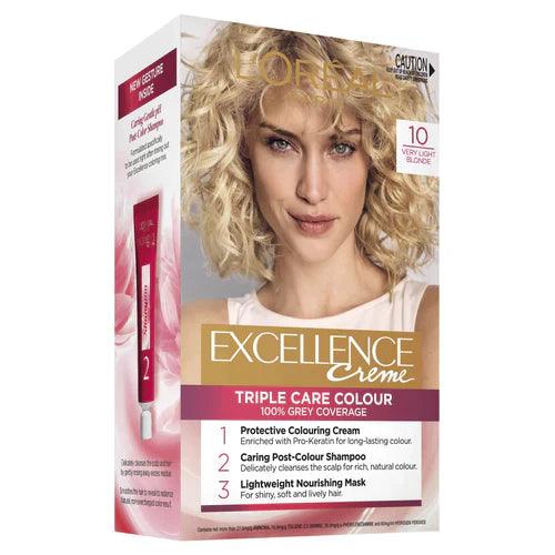 L'Oréal Paris Excellence Crème Permanent Hair Colour 10 Very Light Blonde - OhYouLuckyDuck.com.au