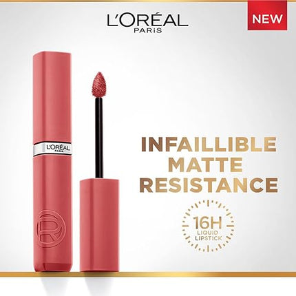 L'Oreal Paris Infallible Matte Resistance Liquid Lipstick, up to 16 Hour Wear, Major Crush 120, 0.17 Fl Oz - OhYouLuckyDuck.com.au