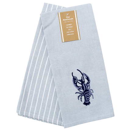 The Boat HouseLobster Tea Towel Set of 2 50CM x 70CM