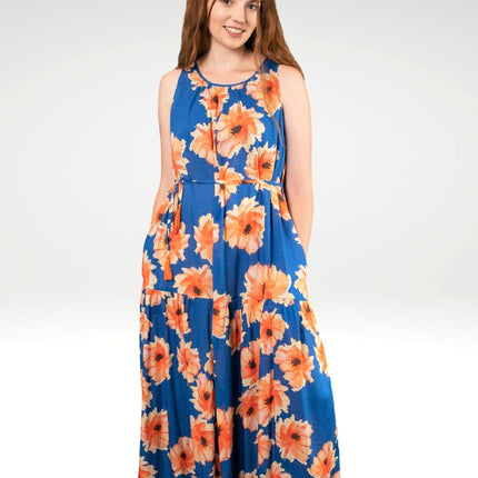 Zoha Online Lara Maxi Dress Blue Citrus
