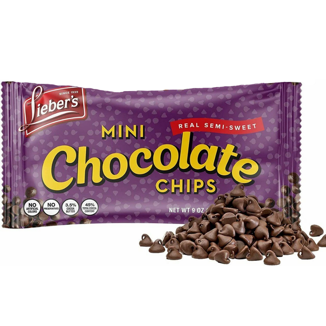 Lieber's Real Semi Sweet Mini Chocolate Chips 255g