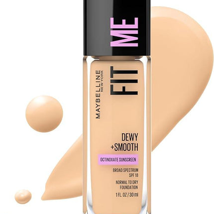 Maybelline New York Fit Me Dewy and Smooth Luminous Foundation - 118 Light Beige 30mL - OhYouLuckyDuck.com.au
