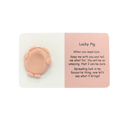 Little Joys Handmade Clay Worry Stone Lucky Pig