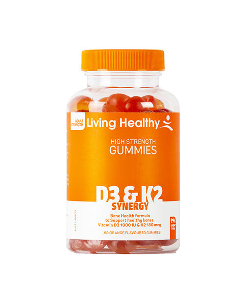 Living Healthy High Strength Gummies D3 And K2 Synergy 60 Count