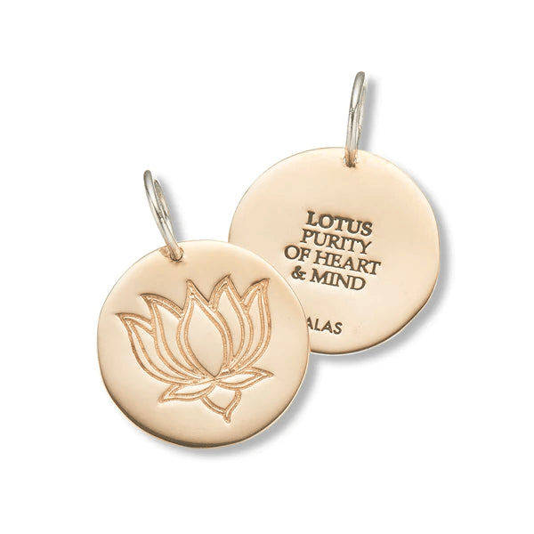 Palas Jewellery Lotus Purity Of Heart And Mind Charm Bronze And Sterling Silver