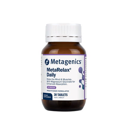 Metagenics MetaRelax Daily Mind and Muscle Relaxation Formula 30 Tablets