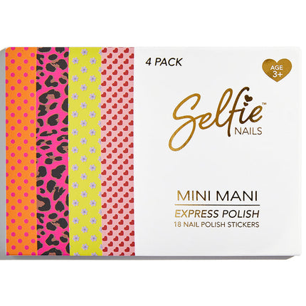 Selfie Nails Kids Stick On Leopard