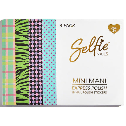 Selfie Nails Kids Stick On Zebra