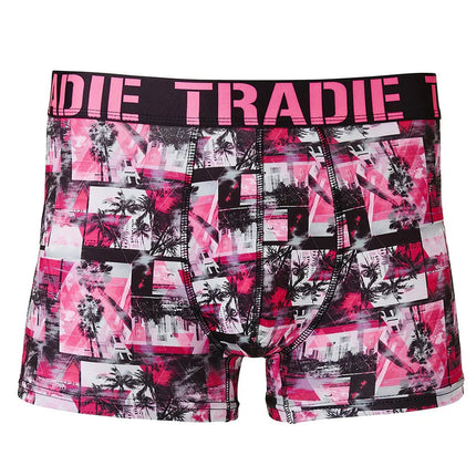 Tradie Workwear Men Pink Palm Printed Trunk