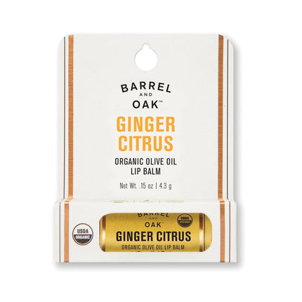 Barrel & Oak Olive Oil Lip Balm with Ginger and Citrus 4.25G