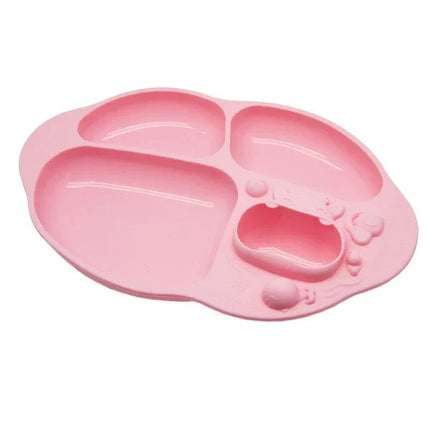 Marcus & Marcus Yummy Dips Suction Divided Plate - Pink