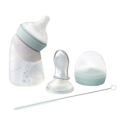 Marcus & Marcus Silicone Feeding Bottle & Dispensing Spoon Set Green